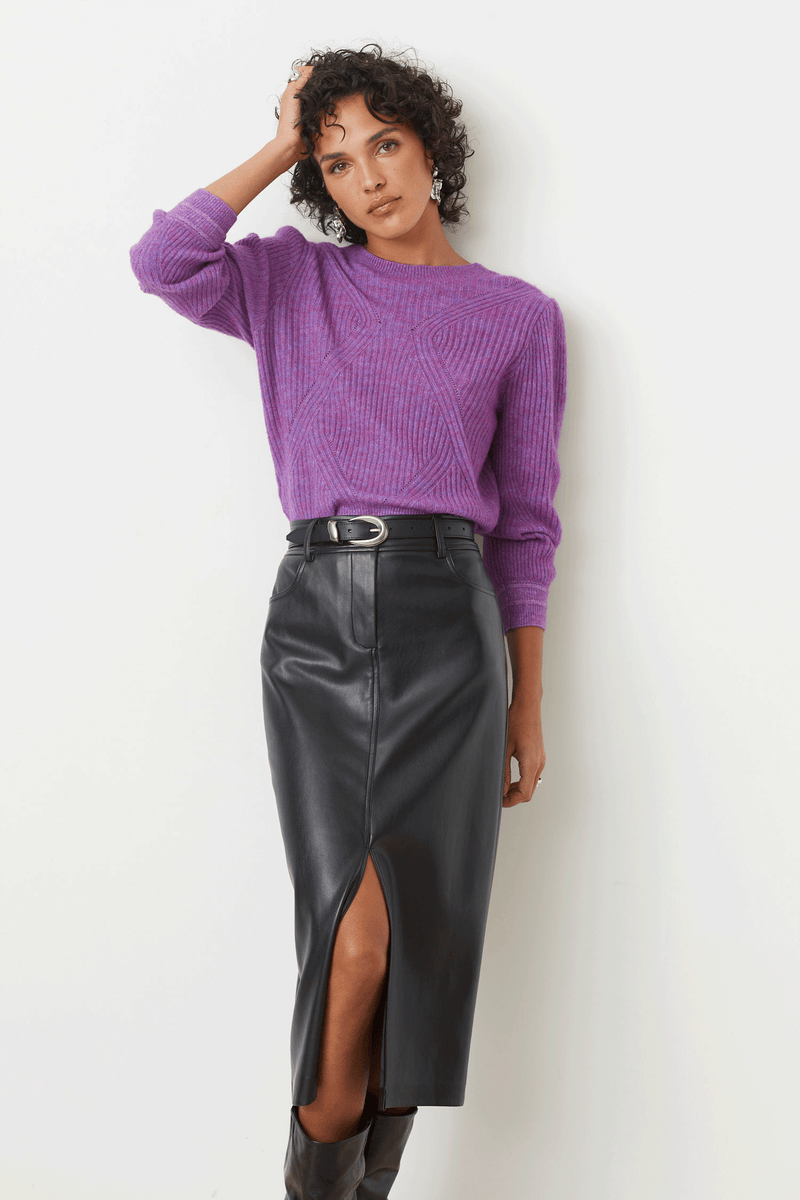 Frida prune skirt – Chosen womens apparel
