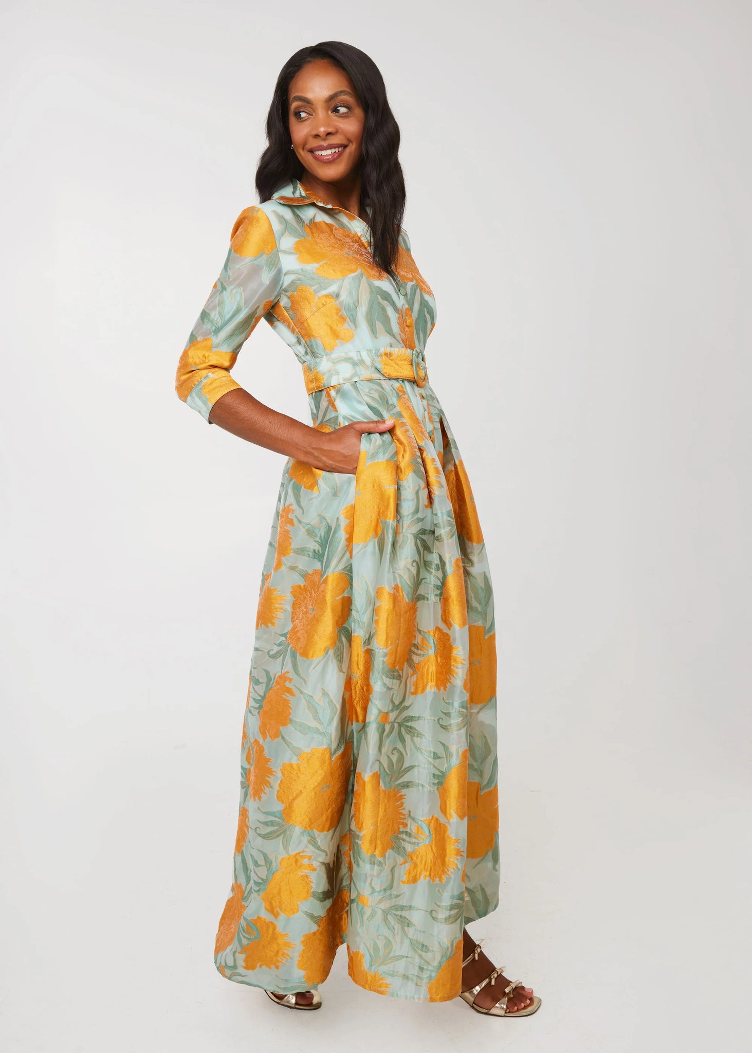 Cecilia Gown Mint Pansy Vine – Chosen womens apparel Cecilia Gown Mint Pansy Vine – Chosen womens apparel