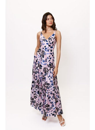 Areden navy and pink dress