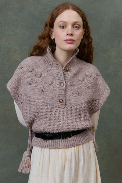 Oatmeal poncho sweater