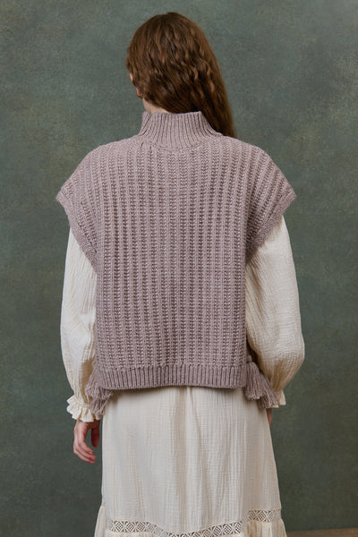 Oatmeal poncho sweater