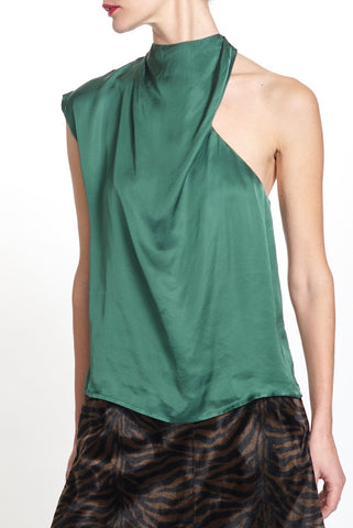 Sage silk blouse