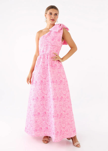 Caroline Pink Jacquard Gown