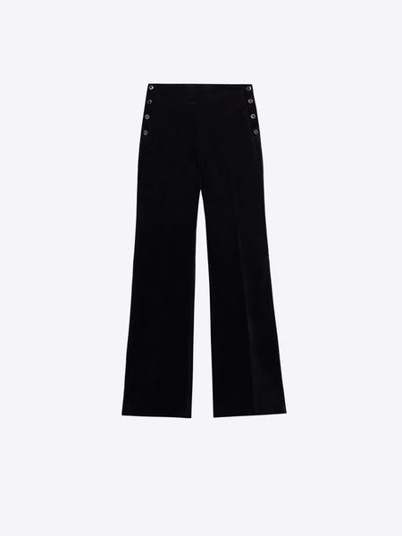 Black velvet palace trouser