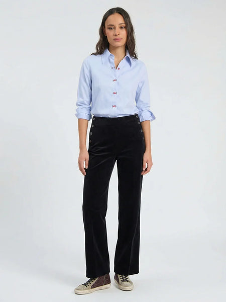 Black velvet palace trouser
