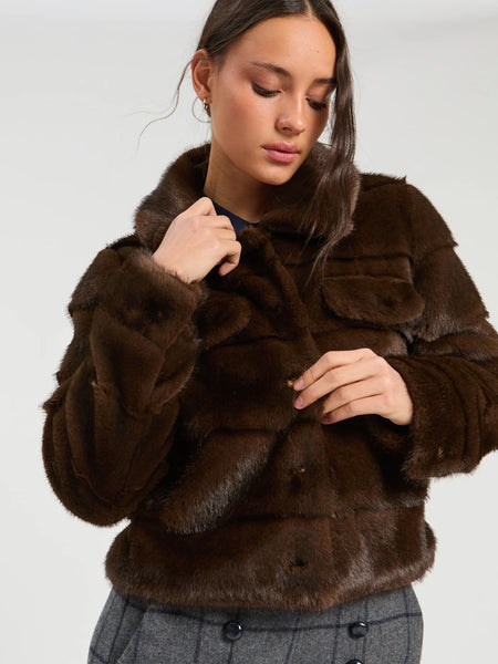 Chocolate vison coat