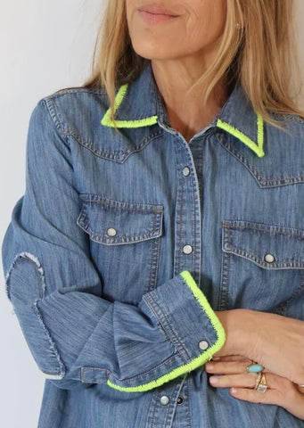 Pia Denim Western Shirt