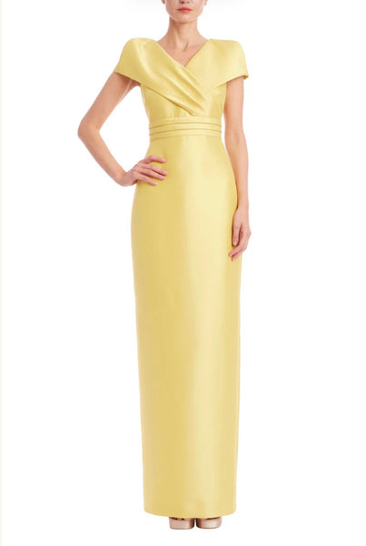Marigold cap sleeve gown