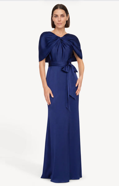 Navy cape gown