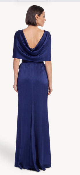 Navy cape gown