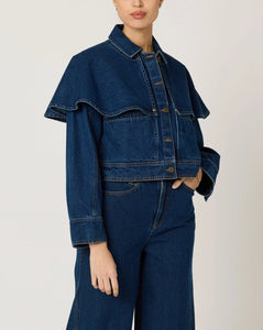 Clarke denim ruffle jean jacket