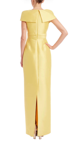 Marigold cap sleeve gown