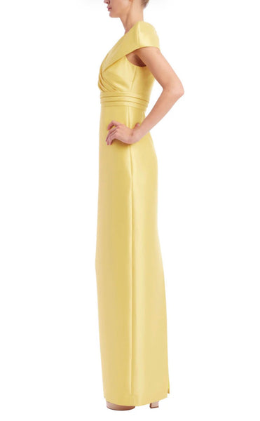 Marigold cap sleeve gown