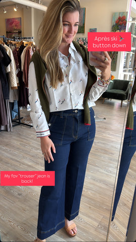 Powder fresh ski button down