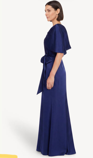 Navy cape gown