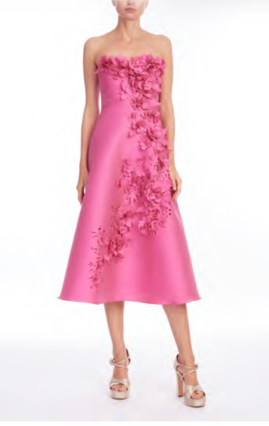 Badgley Mischka Gazar 3D Midi Dress