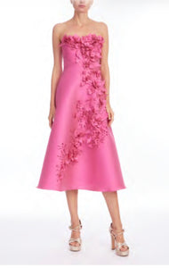 Badgley Mischka Gazar 3D Midi Dress