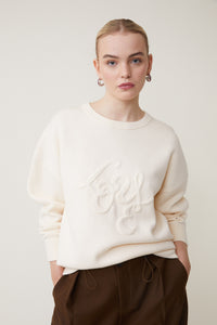 Cream oversized sweatshirt