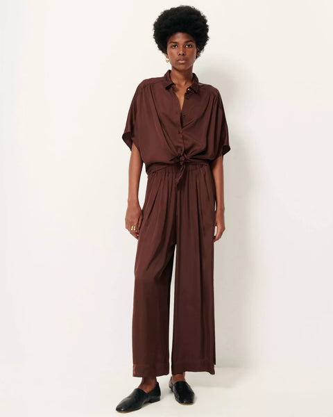 Isla mocha satin pants