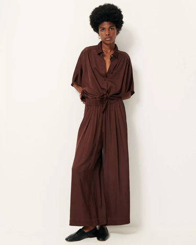 Isla mocha satin pants
