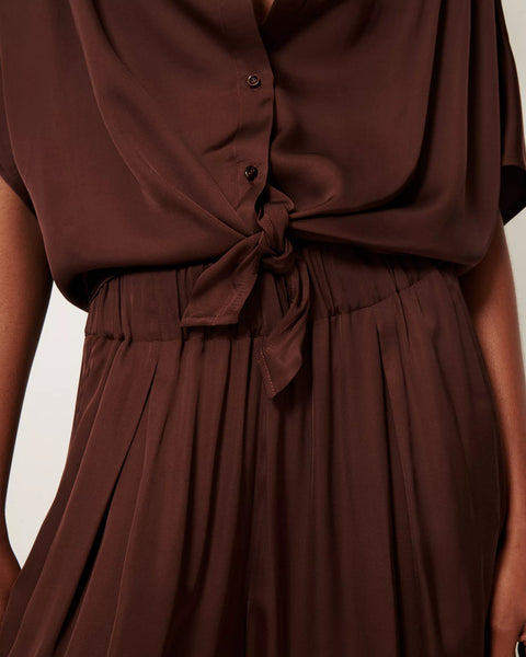 Isla mocha satin pants