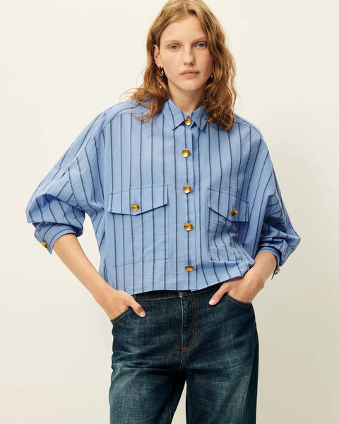 Balnca button down