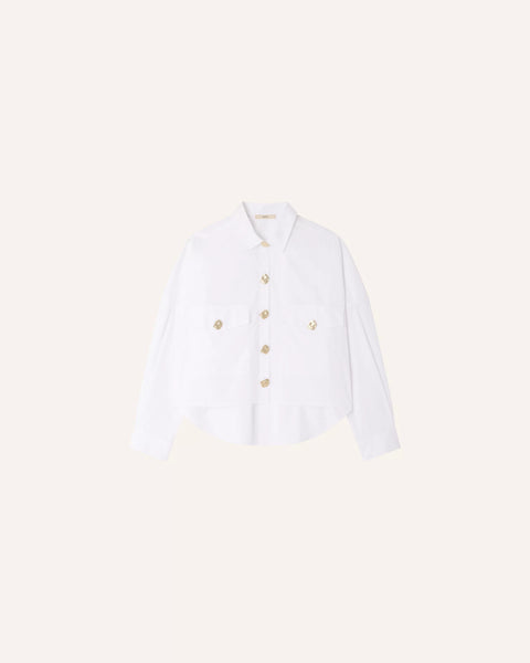 Balnca button down