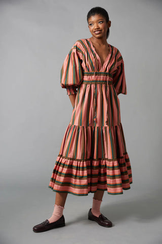 Rose of many colors midi dress