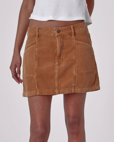 Teddy cord mini skirt