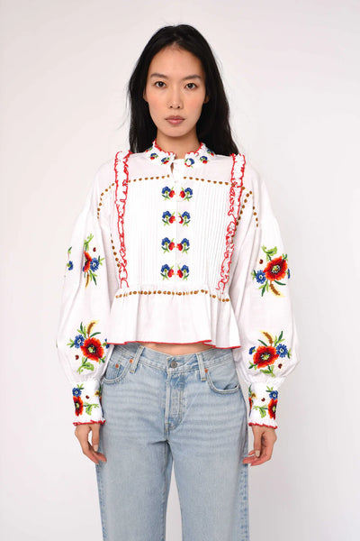 Morris may embroidered top - Chosen womens apparel