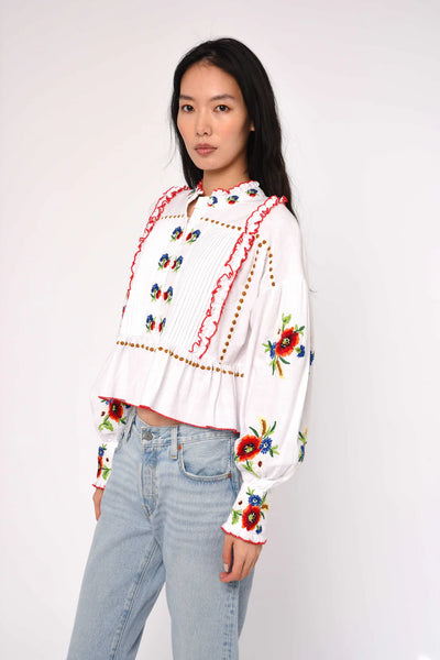 Morris may embroidered top - Chosen womens apparel