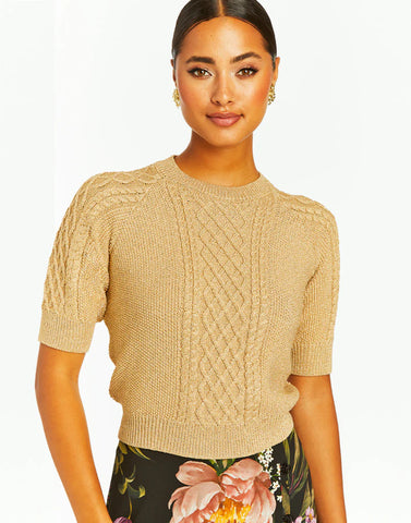Enya Knit Gold Sweater