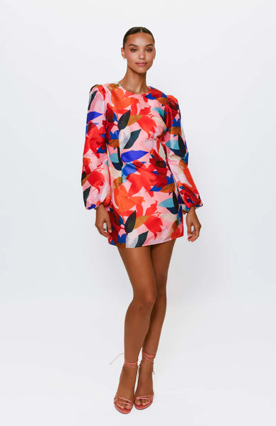 Carolyn Coral papier mache mini dress