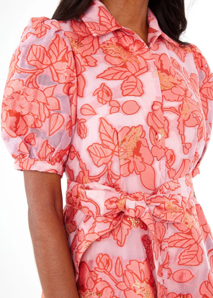 Coral azalea Charlotte gown