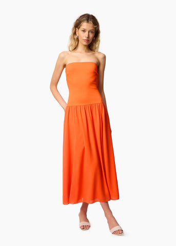 Clementine strapless midi dress