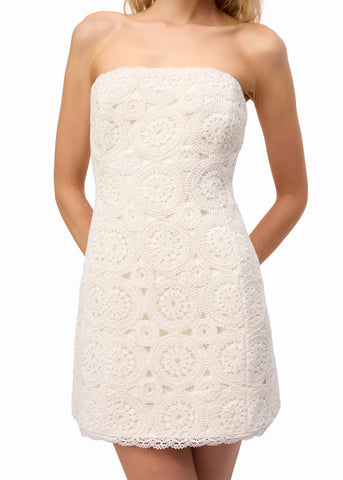 Crochet mini dress