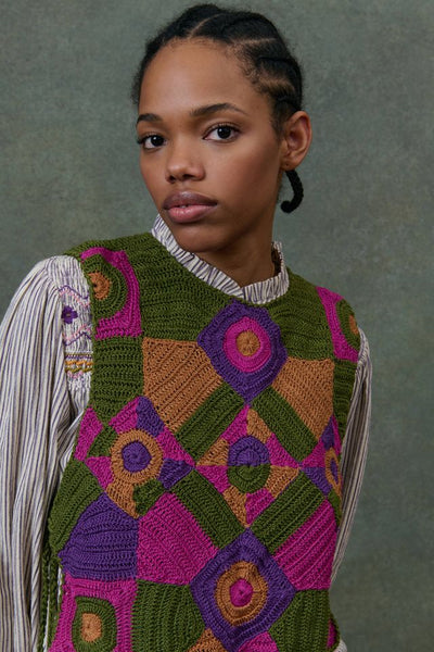 Jewel crochet vest