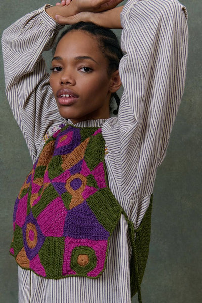 Jewel crochet vest