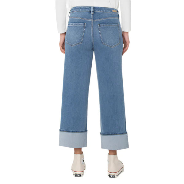 Morgan cuff wide leg Jean