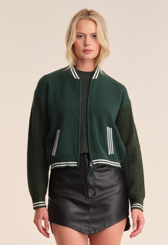Bottle Green Zip Sweater