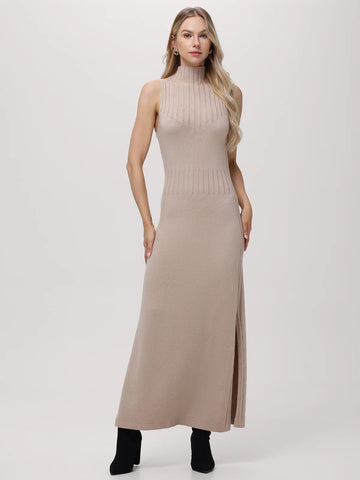 Funnel neck maxi dress