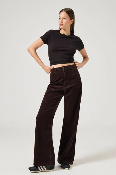 Chocolate cord sailor pants