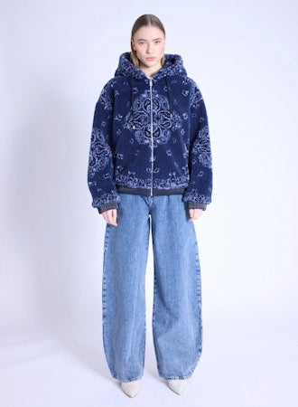 Shearling bandanna jacket