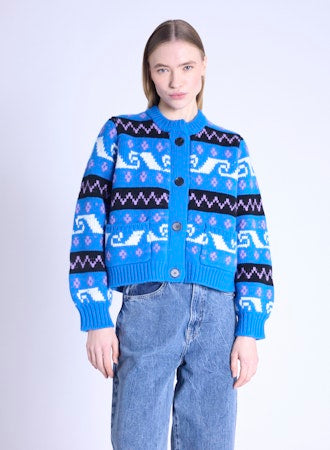 Blue waves cardigan