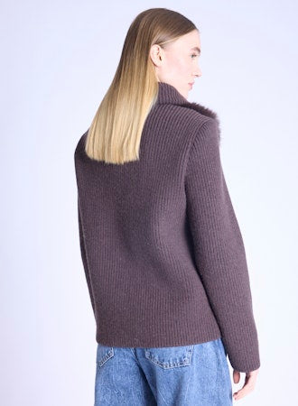 Moka fur sweater sweket