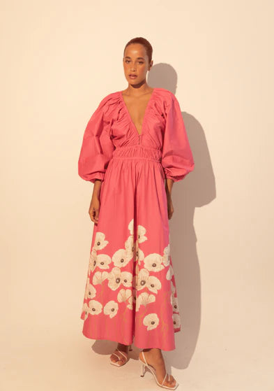 Eliana garden pink maxi dress