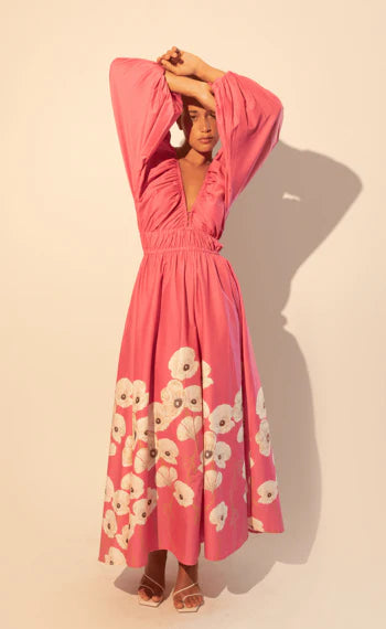 Eliana garden pink maxi dress