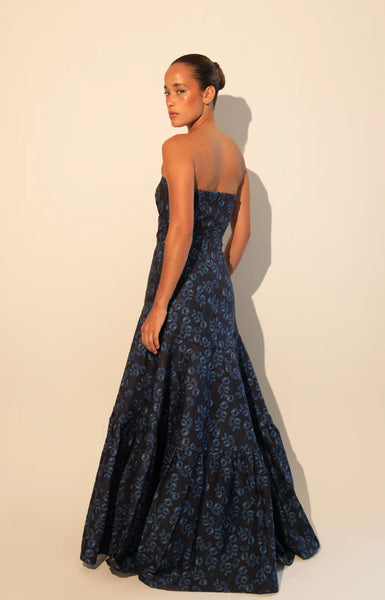 Iris poppy dark blue gown
