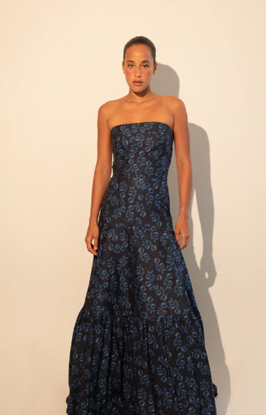Iris poppy dark blue gown