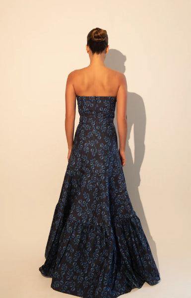 Iris poppy dark blue gown